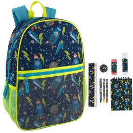24 of 17" Outer Space Backpack With 9-Piece School Supply Kit