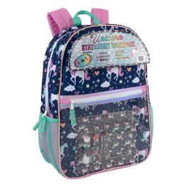 24 of 17" Unicorn Backpack With 9-Piece School Supply Kit