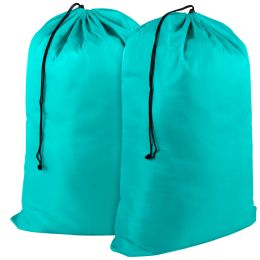50 Pieces Drawstring Laundry Bag 2-Pack - Turquoise - Laundry Baskets & Hampers
