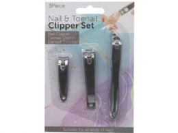 24 Wholesale 3 Piece Fingernail Clipper Tool Set