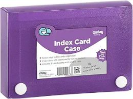 144 pieces 3" X 5" Index Card Case Holds 5 Tab Dividers Purple - Dividers & Index Cards