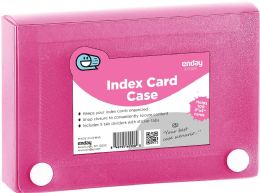 144 pieces 3" X 5" Index Card Case Holds 5 Tab Dividers Pink - Dividers & Index Cards