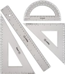 24 pieces 4-Piece Geometry Ruler Combination Sets - Rulers