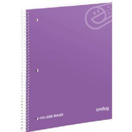36 pieces Spiral Notebook 1-Subject C/r 70 Ct., Purple - Notebooks