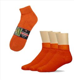 120 of Men's Orange Cotton Ankle Sock, Size 10-13