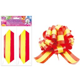 24 Wholesale 2 Piece Instant Gift Bow - Red/yellow Only