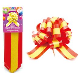 24 Wholesale 8 Inch Instant Red/Yellow Bow