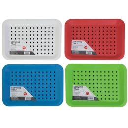 36 pieces Tray AntI-Skid 4 Assortedcolors 9 Inch X 13 Inch - Serving Trays