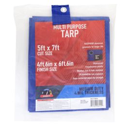 38 pieces Tarp 4.6x6.6 Blue 4mil Weather Resistant In Pdq - Tarps