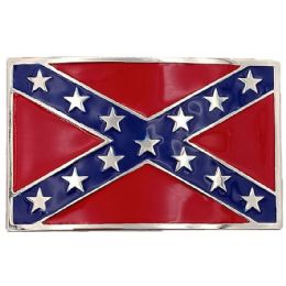 36 Wholesale Confederation Flag Belt Buckle