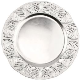 24 Wholesale 13" Charger Plate silver