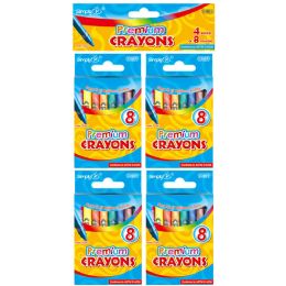 24 Packs 4 Piece Sets Of 8 Pack Color Premium Crayons - Chalk,Chalkboards,Crayons