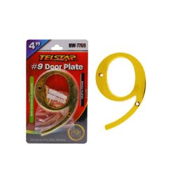 24 Pieces Number '9', Gold 4' - Hanging Decorations & Cut Out