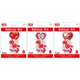 24 Pieces 10pc V-Day Balloon Set - Balloons & Balloon Holder