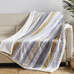 12 Pieces Plush Fleece Throws Brea Printed - Fleece & Sherpa Blankets