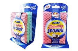 24 Wholesale 3 Pack Mesh Cleaning Sponges