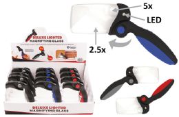 12 Pieces Deluxe Lightened Magnifying Glass - Magnifying  Glasses