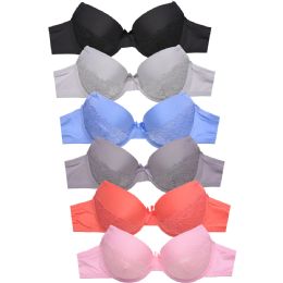 288 Pieces Mamia Ladies Plain/lace Bra, Strapless, Assorted Sizes B Cup - Womens Bras And Bra Sets