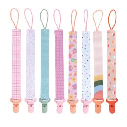 48 Bulk Nuby 2-Pack Printed Fabric Pacifinder With Plastic Clasp