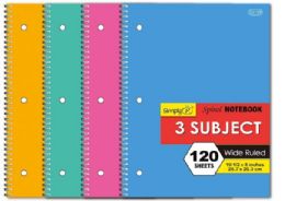 36 Wholesale 3 Subject 120 Count Notebook