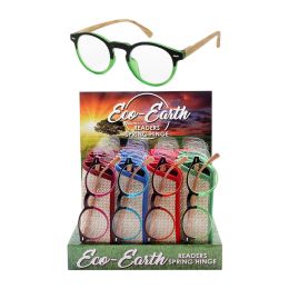 24 Pieces EcO-Earth Reading Glasses | 24 Pcs Per Display - Reading Glasses