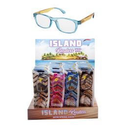 24 Pieces Island Reading Glasses Unisex | 24 Pcs Per Display - Reading Glasses