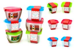 24 of 2 Pack Christmas Printed Food Containers