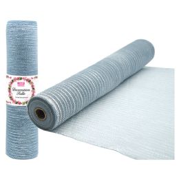 12 Pieces Tulle Fabric Roll Silver - Craft Kits
