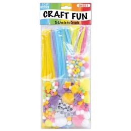 24 Pieces 300ct Diy Creativity Kit 24s Stems PoM-Pom Googly Eyes Paste - Craft Kits