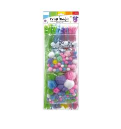 24 of 300ct Diy Creativity Kit 24s Stems PoM-Pom Googly Eyes