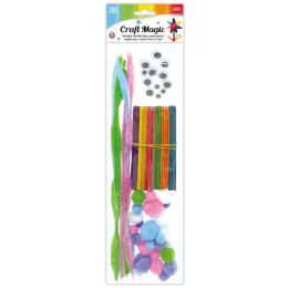 24 of 70ct Diy Creativity Kit 24s Stem PoM-Pom Googly Eyes Stick