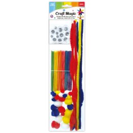 24 of 70ct Diy Creativity Kit 24s Stem PoM-Pom Googly Eyes Stick