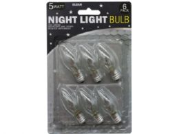 60 pieces 6 Pack 5-Watt 120 Volt Clear Night Light Bulbs - Night Lights