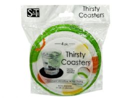 108 pieces 4 Pack Microfiber Thirsty Cloth Coasters - Coasters & Trivets