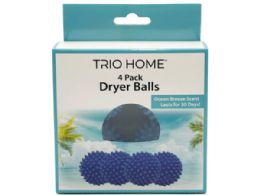 12 pieces Trio Home Four Pack Dryer Balls With Ocean Scent - Laundry Detergent