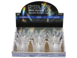 60 of 2.5 In Crystal Mini Acrylic Led Crown Decorative Liht