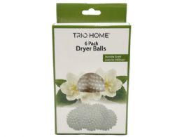 12 pieces Trio Home Six Pack Dryer Balls With Jasmine Scent - Laundry Detergent