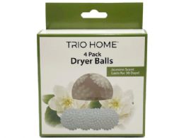 12 pieces Trio Home Four Pack Dryer Balls With Jasmine Scent - Laundry Detergent