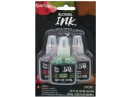 48 pieces Brea Reese 3 Pack 2 Oz Alcohol Ink Paint In Crimson, Brown And - Art Paints