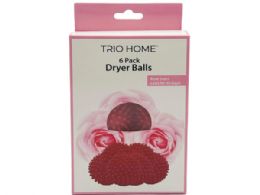 12 pieces Trio Home Six Pack Dryer Balls With Rose Scent - Laundry Detergent