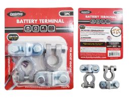 144 Pieces 2 Piece Stainless Steel Battery Terminals In Silver - Batteries