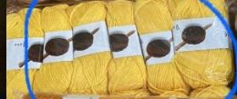 144 Pieces Light Yellow Acrylic Yarn 87 Yards - Sewing Supplies