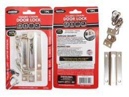 96 Pieces 4.5"l Steel Guard Chain Door Locks With Screws In Silver - Doors