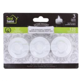 48 pieces Ideal Home LED Tealight 3PK White Light - Candles & Accessories