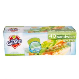 24 pieces Fresh Guard Double Zipper Sandwich 40CT - Food Storage Containers
