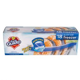 24 pieces Fresh Guard Double Zipper Freezer Quart 18CT - Food Storage Containers