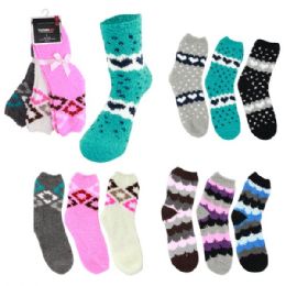 36 pieces Thermaxxx Fuzzy Socks HD 3PK - Womens Fuzzy Socks