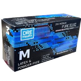 10 pieces Dre Health Nitrile Exam Gloves Black 200CT Size: Medium - PPE Gloves