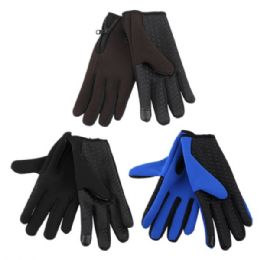 72 pieces Thermaxxx Men Gloves w/ Touch Neoprene - Fleece Gloves