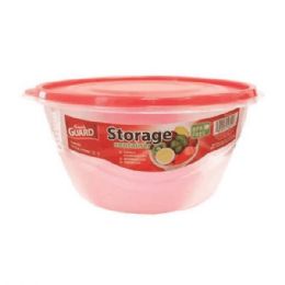 24 pieces Fresh Guard Storage Container Red Round 125oz - Food Storage Containers